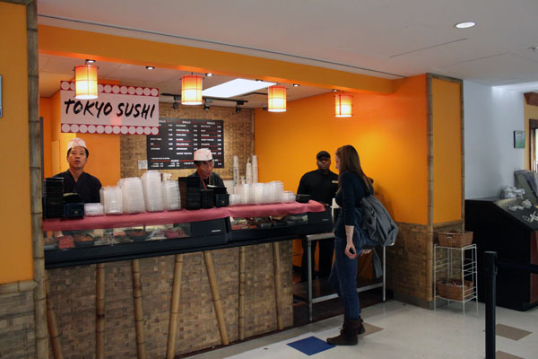 One option for students at the Student Union is Tokyo Sushi. Photo by Alicia Buczek.