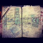 A travel log kept by one of the students.