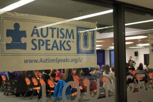 The awareness event was hosted by Autism Speaks U in the Student Union Building 100. Photo by Audrey Brand.