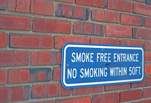 Smoking signs. Photo By Andrew Frey.