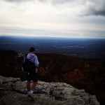 A picture of the students' visit to see the panoramic view at Castle Rock, located at the Minnewaska park.