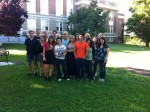 The first photo the IIB students took together after arriving at New Paltz.
