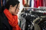 Ying Chan, a 22-year-old college student from Queens, N.Y., tries to stop by the Salvation Army store every time she visits New Paltz. Photo by Roberto LoBianco.